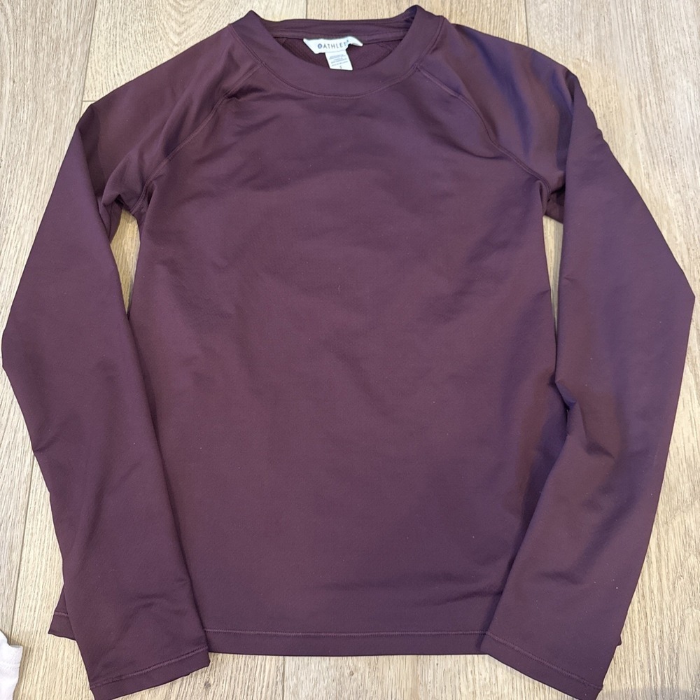 Athleta Speedlight Seamless Long Sleeve Cold Weather Outdoor Plum Purple Sz S